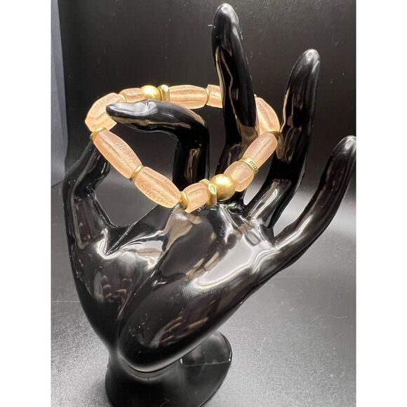 Stella & Dot Frosty Pink Stretch Bracelet - Picture 5 of 5